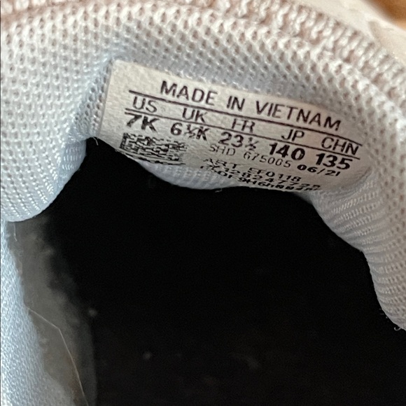 Adidas Kids Grand Court White Sneakers with Black Stripes Size 7 - Picture 7 of 8